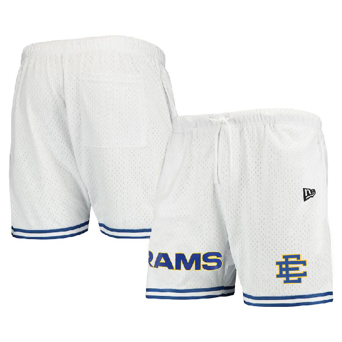 Men's Los Angeles Rams Pro White/Blue Shorts 001